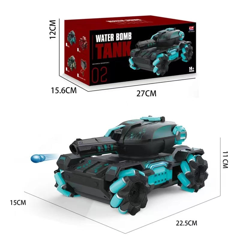 Tanque Rc 360° Dispara Bolitas De Gel Sensor Mano Recargable