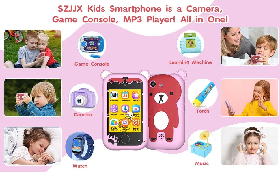 Celular Infantil Con Cámara, Juegos Y Pantalla Táctil