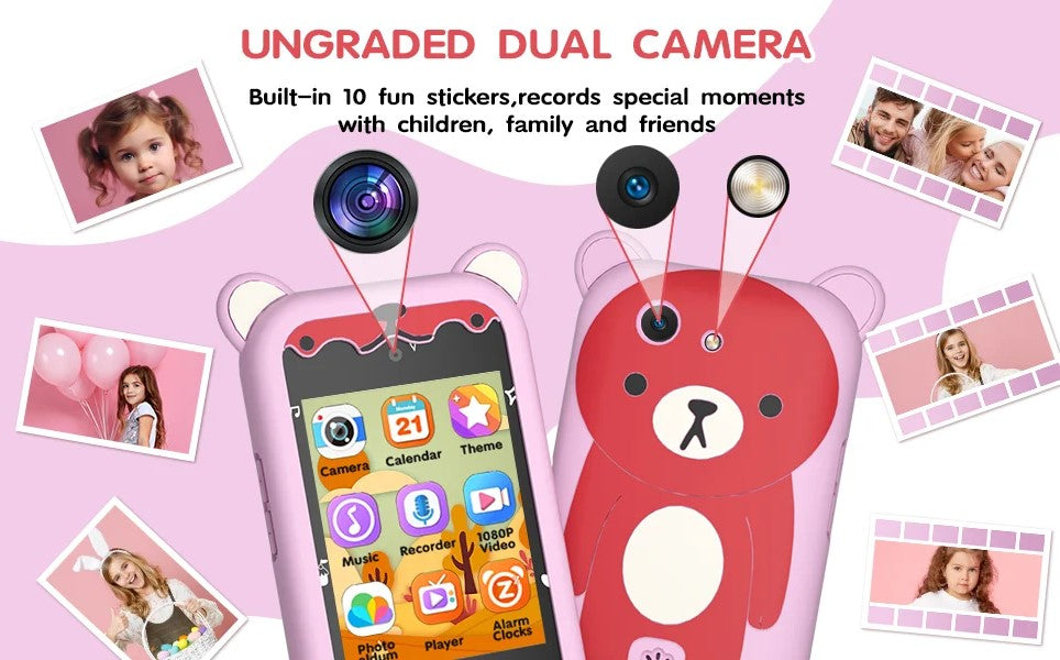 Celular Infantil Con Cámara, Juegos Y Pantalla Táctil
