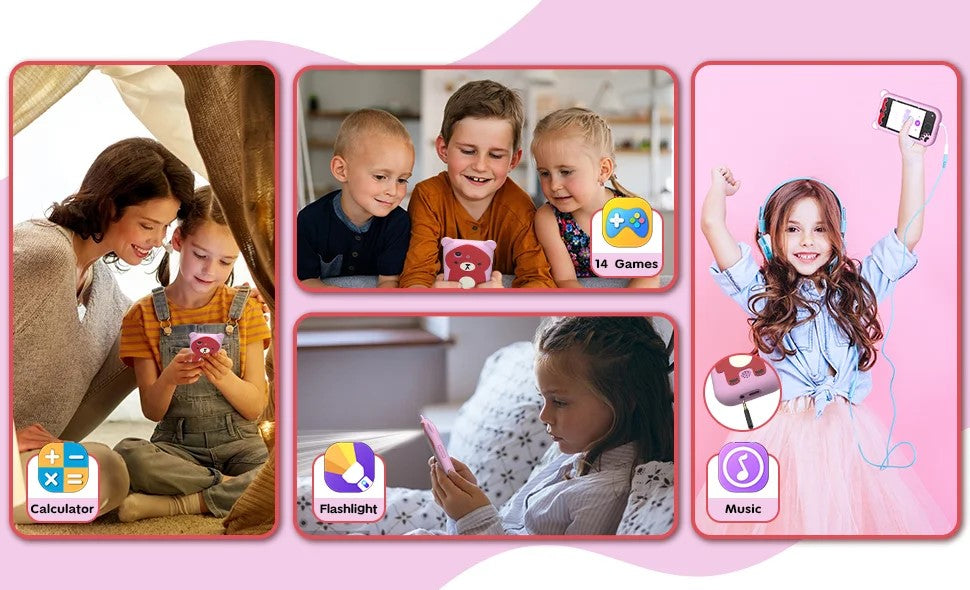 Celular Infantil Con Cámara, Juegos Y Pantalla Táctil