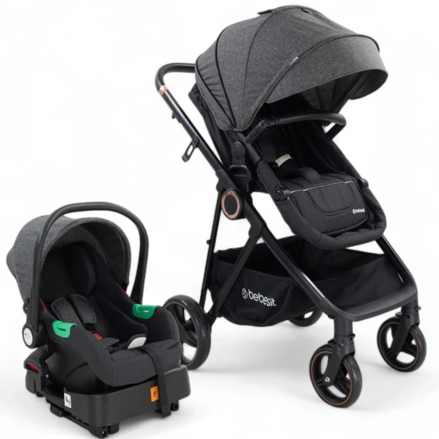 Coche Cosmos Travel System Deluxe Isize + Base Isofix Bebesit