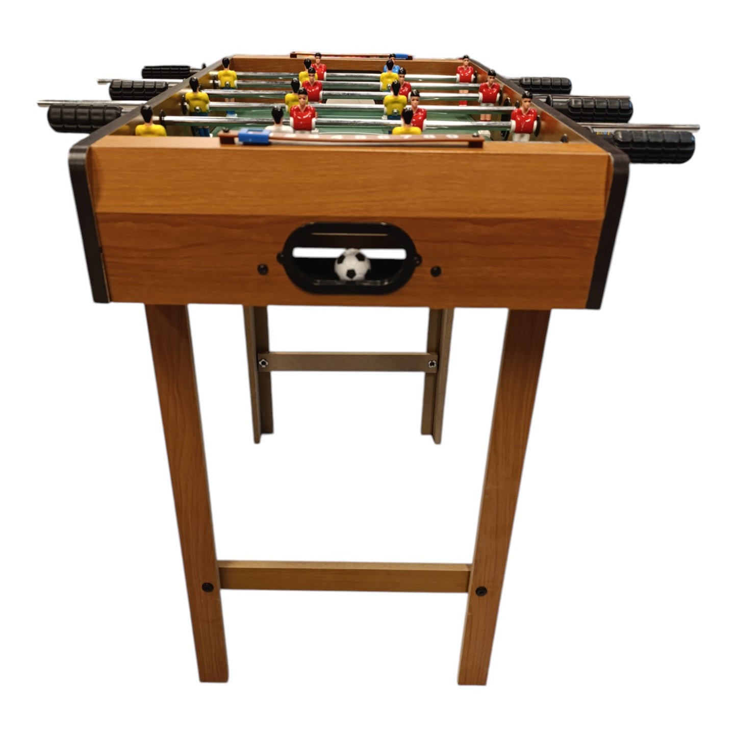 Futbolito de madera con patas, en caja