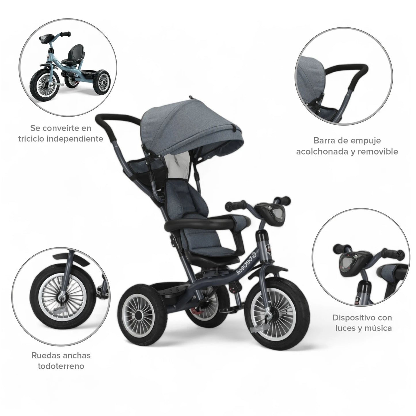 Triciclo Bebesit Asiento Giratorio 360º Deluxe Bebesit